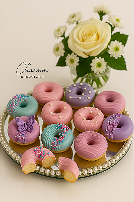 Mini Cake Donuts Decorados | Lembrancinhas Encantadoras e Deliciosas