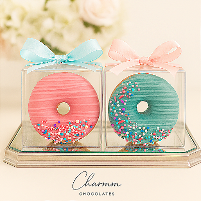 Mini Cake Donuts na Caixinha de Acetato | Lembrancinha Personalizada