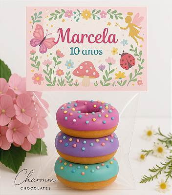 Mini Donuts no Saquinho com Lapela Personalizada | 20 un.