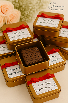 Latinha Dourada com Pão de Mel Gourmet | Presente Dia dos Professores