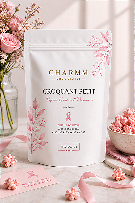 Croquant Petit | Pipoca Gourmet Premium Outubro Rosa Corporativo