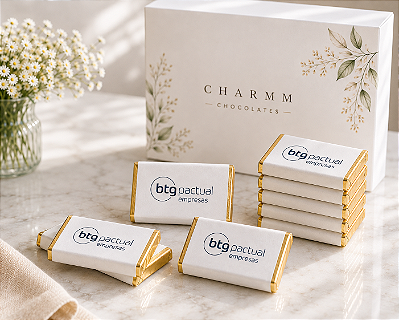 Barra de Chocolate Corporativa 10 g Personalizada | Charmm Chocolates