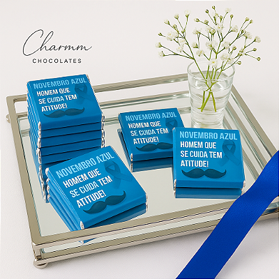 Barrinha de Chocolate Corporativa 15g | Novembro Azul Charmm