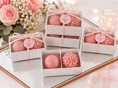 Caixinha com 2 Doces Gourmet Outubro Rosa | Brinde Corporativo Charmm