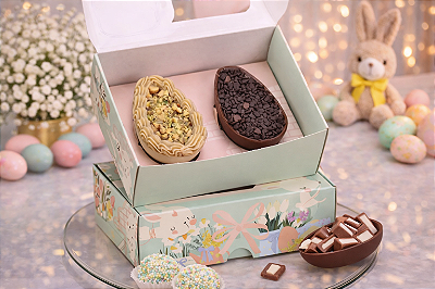 Caixa Cristine | 2 Chocolates Belgas Recheados 100g