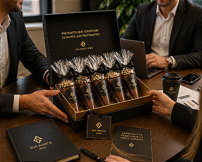 Cone Trufado Corporativo Personalizado | Brinde Premium Charmm