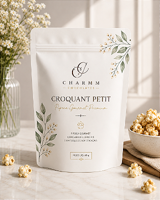 Charmm Chocolates – Croquant Petit | Pipoca Gourmet Premium no Zip Metalizado