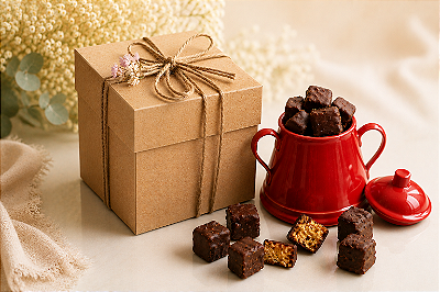 Caixa Presente Charmm — Doce Afeto | Açucareiro com Bites de Chocolate