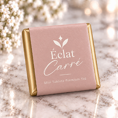 Éclat Carré | Mini Tablete Personalizado Premium 15g