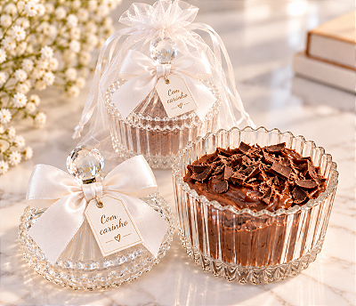 Mini Bomboniere Éclat – Brigadeiro Belga Cremoso com Lascas de Chocolate