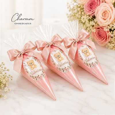 Mini Cone Recheado Personalizado para Festas | Lembrancinha Premium Charmm