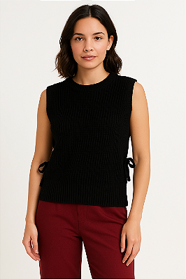 Colete Laços Tricot