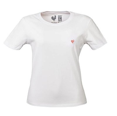 Tshirt Basic Made In Mato Gola Careca Branca