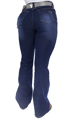 Calça Jeans Feminina Red Horse Strass Flores