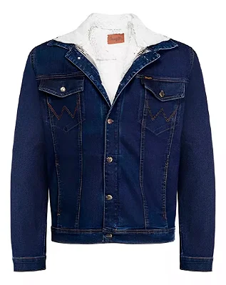 Jaqueta jeans Wrangler forrada Lã removível