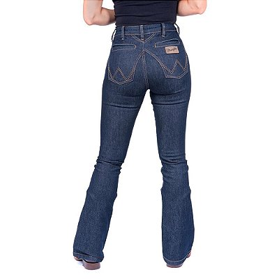 Calça Jeans com Elastano Feminina Flare Azul Wrangler