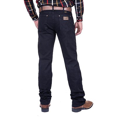 Calça Jeans com Elastano Masculina Cowboy Cut Preta Wrangler