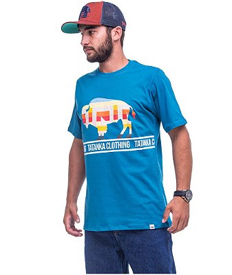 Camiseta Masculina com Estampa Azul Marinho Tatanka