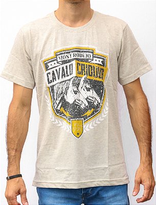 Camiseta de Algodão Masculina Estampada Mescla Most Rodeio