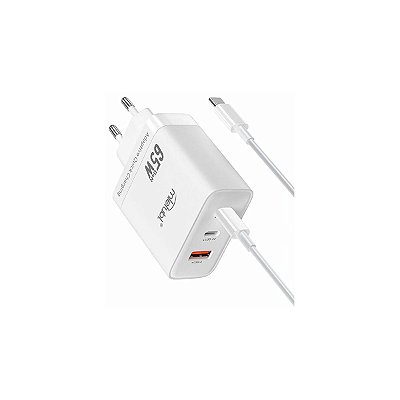 Carregador Turbo Power 65w Fonte+Cabo Tipo-C 3 Saída USB/ Tipo-C
