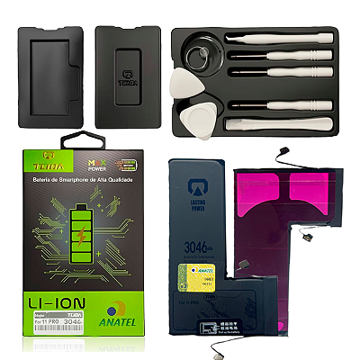 Bateria Para Iphone 11 Pro Premium Saude 100% Com Flex