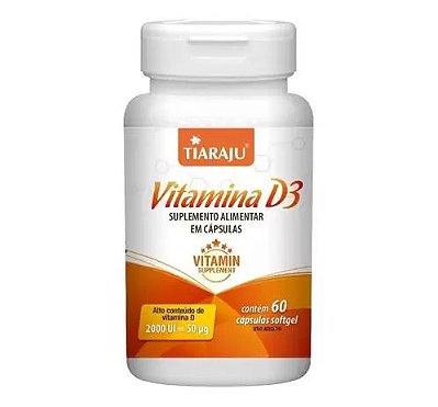VITAMINA D3 2000UI TIARAJU 60 CAP