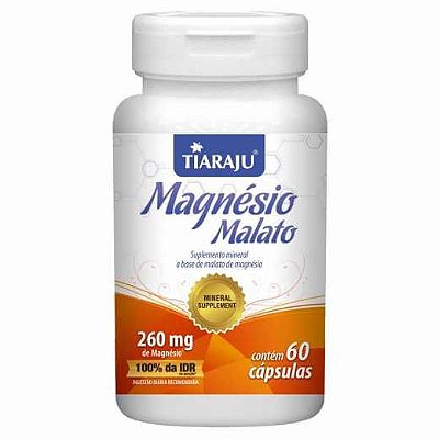 MAGNÉSIO MALATO 260mg 60 CAPS - TIARAJU