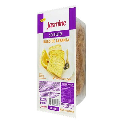 BOLO SEM GLÚTEN LARANJA JASMINE 300G