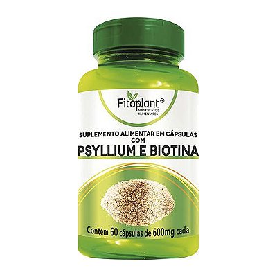 Psyllium e Biotina 500mg 60 caps Fitoplant
