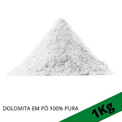 DOLOMITA EM PÓ 100% PURA CARBONO DE CÁLCIO E MAGNÉSIO 1KG