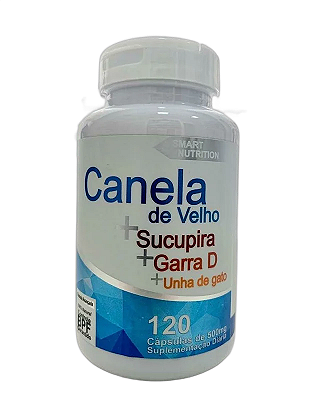 CANELA + SUCUPIRA + GARRA + UNHA 500MG 120 CAPS
