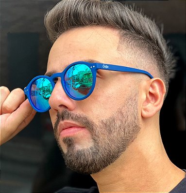 ÓCULOS DE SOL VIBES - AZUL FOSCO ESPELHADO (unissex)