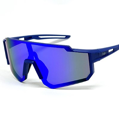ÓCULOS DE SOL ESPORTIVO ICE -  AZUL  C/ AZUL ESPELHADO