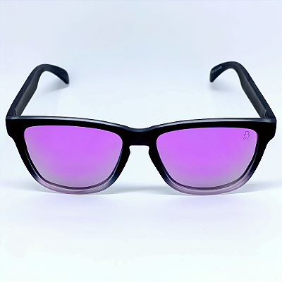 ÓCULOS DE SOL ESPORTIVO ZOOM POLARIZADO - PRETO DEGRADÊ COM ROXO