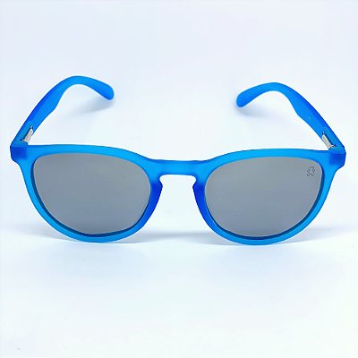 ÓCULOS DE SOL FIESTA POLARIZADO - AZUL COM PRATA ESPELHADO