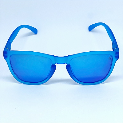 ÓCULOS DE SOL ESPORTIVO POLARIZADO ZOOM - AZUL BEBE C/AZUL ESPELHADO