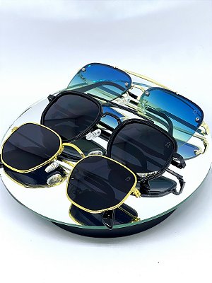 Kit Aviador com 3 Óculos de Sol
