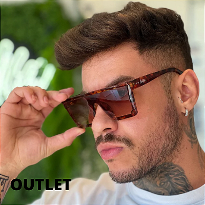 ÓCULOS DE SOL MADRID - MARROM DEGRADÊ COM TARTARUGA OUTLET (Pequenas Avarias)