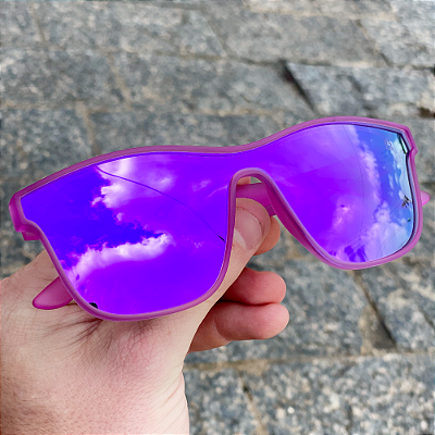 ÓCULOS DE SOL ESPORTIVO POLARIZADO BOSS - ROXO ESPELHADO
