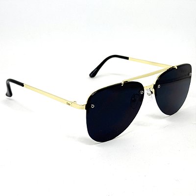 ÓCULOS DE SOL AVIADOR HOLY - PRETO COM DOURADO
