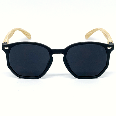 ÓCULOS DE SOL IPANEMA WOOD - PRETO C/HASTE CLARA