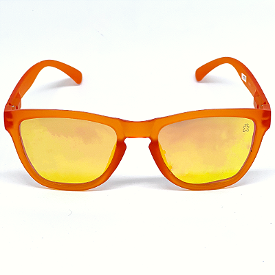 ÓCULOS DE SOL ESPORTIVO ZOOM POLARIZADO - LARANJA C/ LARANJA ESPELHADO