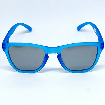 ÓCULOS DE SOL ESPORTIVO ZOOM - AZUL BEBE C/ PRATA ESPELHADO