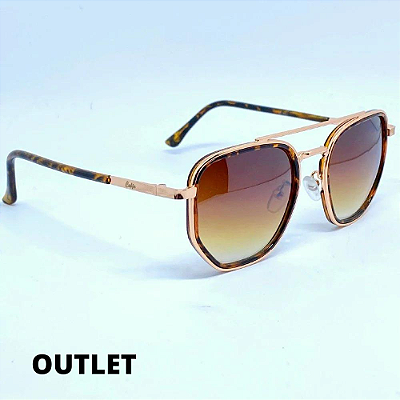 ÓCULOS ARIZONA MARROM DEGRADÊ C/ TARTARUGA OUTLET (Pequenas Avarias)