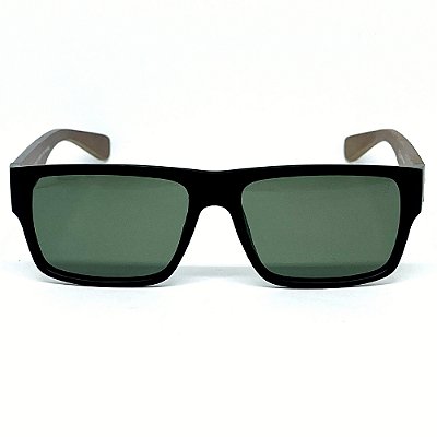 ÓCULOS DE SOL BEIRUTE POLARIZADO - VERDE COM PRETO E BAMBU