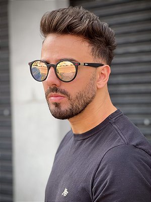ÓCULOS DE SOL NAPOLI - ROSA ESPELHADO COM PRETO