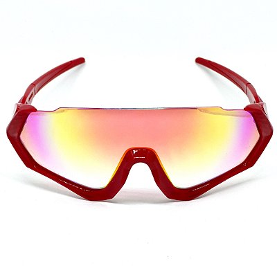 ÓCULOS DE SOL ESPORTIVO SPACE - VERMELHO ESPELHADO