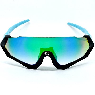 ÓCULOS DE SOL ESPORTIVO SPACE - CAMELEÃO ESPELHADO COM HASTE AZUL