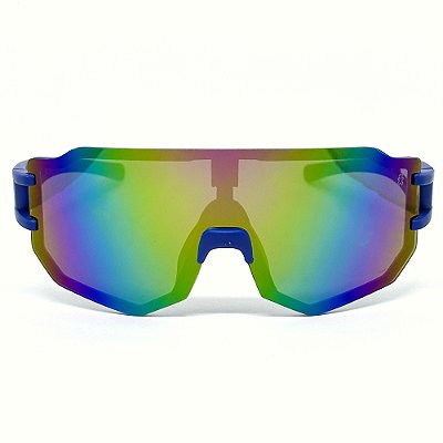 ÓCULOS DE SOL ESPORTIVO FLASH - AZUL COM CAMALEÃO