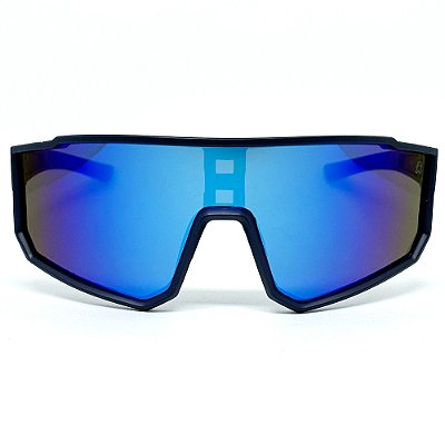 ÓCULOS DE SOL ESPORTIVO JET - AZUL MARINHO COM AZUL ESPELHADO